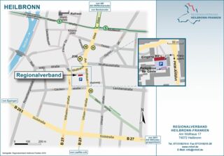 Anfahrtsskizze Regionalverband HN-Franken